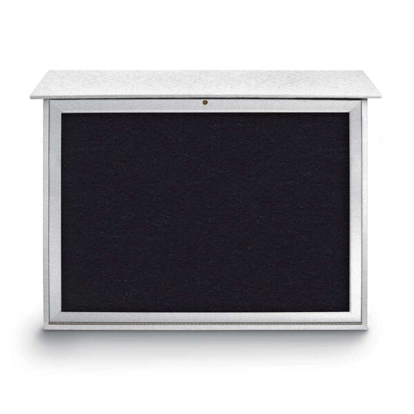 Indoor Enclosed Combo Board, 42"x32", Bronze Frame/White Porc & Rubber